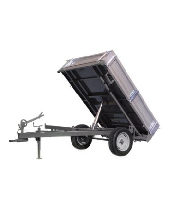 Rimorchio serie leggera con freni e ribaltamento idraulico posteriore Errepi