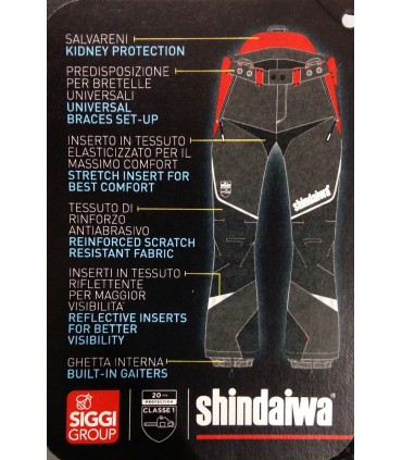 PANTALONE ANTITAGLIO SHINDAIWA CLASSE 1 TG.M 46/48 ULTRALEGGERO - 111002