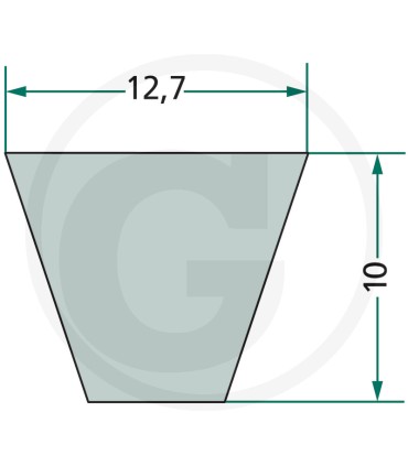 CINGHIA OPTIBELT TRAPEZOIDALE SPA807 - 551SPAX0807 PER TRATTORINO APACHE