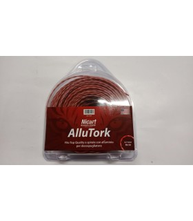FILO PER DECESPUGLIATORE ALLUTORK,ELICOIDALE,ARRICCHITO DI ALLUMINIO  mm 2,7 X 58 MT - 1251-