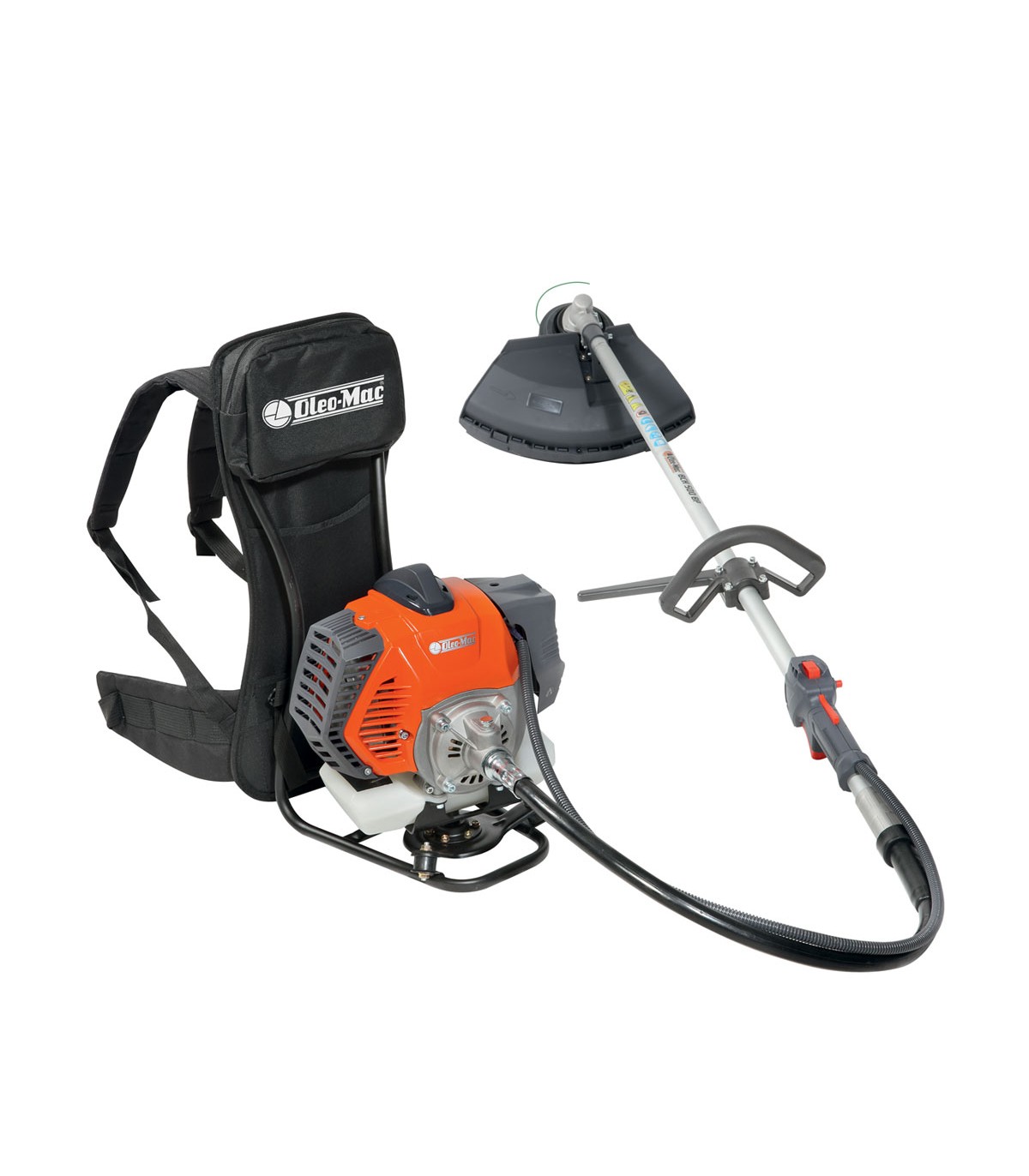 DECESPUGLIATORE A ZAINO OLEO-MAC BCH500BP,CILINDRATA 50CC,POTENZA 2,8CV,USO  PRIVATO,PESO 11KG. -BCH500BP