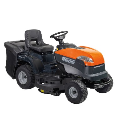 TRATTORINO OLEO MAC OM 84/12,5KM,TAGLIO 84 CM BILAMA CON CESTO E MULKING, MOTORE EMAK 12,5CV,BENZINA,AVANZAMENTO MECCANICO,PESO 