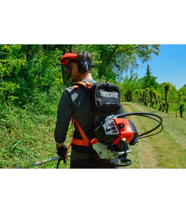 DECESPUGLIATORE SPALLEGGIATO ECHO RM520ES,PROFESSIONALE,CILINDRATA 50CC,POTENZA 2,94CV,PESO 12 KG,TESTINA BATTI E VAI. -RM520ES-