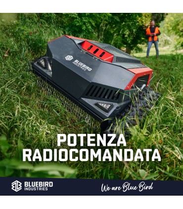 DISTRUGGIERBA  BLUE BIRD RADIOCOMANDATO CONTROLLO REMOTO MODELLO FM 23-70,CINGOLATO,MOTORE BENZINA 12CV,TAGLIO 70 CM,AVANZAMENTO