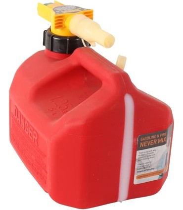 TANICA BENZINA/GASOLIO 5 LITRI -NO SPILL- ORIGINALE,EX HONDA CAN 05, con Beccuccio travasatore con funzione di interruzione auto