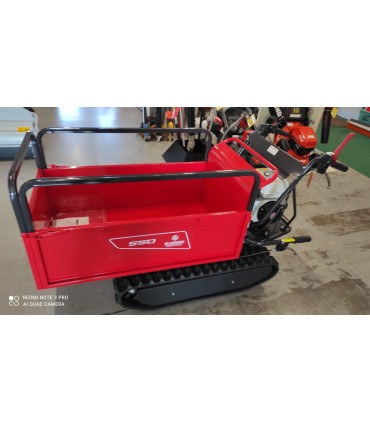 CARRIOLA CINGOLATA BLUE BIRD CARRIER 550, PORTATA 500KG,MOTORE HONDA GP200,POTENZA 6,5CV A BENZINA,MARCE 3 AVANTI,1 INDITRO,PESO