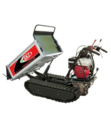 TRASPORTER CINGOLATA GK500HEI,MOTORE HONDA GX200,POTENZA 5,8CV BENZINA,3 MARCE AVANTI 1 RETROMARCIA,PORTATA 500 KG,RIBALTABILE I