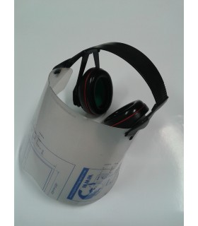 Cuffie protettive Jonsered con visiera in Perspex fronte scoperta