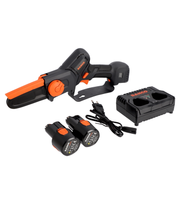 MONI MOTOSEGA BAHCO BCL104,TAGLIO MAX 90MM,CATENA 1/4 1,1 29 MAGLIE,COMPRESE 2 BATTERIE E CARICABATTERIA. -BCL104-