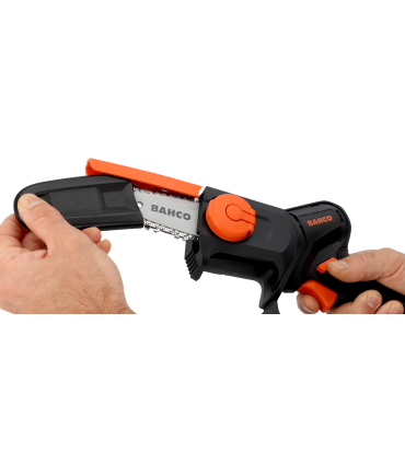 MONI MOTOSEGA BAHCO BCL104,TAGLIO MAX 90MM,CATENA 1/4 1,1 29 MAGLIE,COMPRESE 2 BATTERIE E CARICABATTERIA. -BCL104-