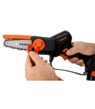 MONI MOTOSEGA BAHCO BCL104,TAGLIO MAX 90MM,CATENA 1/4 1,1 29 MAGLIE,COMPRESE 2 BATTERIE E CARICABATTERIA. -BCL104-