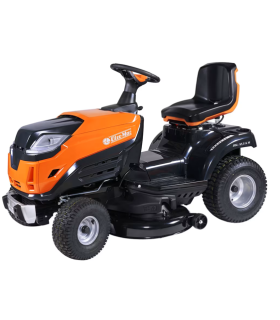 TRATTORINO OLEO-MAC 86L/12,5KM,SCARICO LATERALE BILAMA DA 86CM,AVANZAMENTO MECCANICO,MOTORE EMAK K1250 12 CV,PESO 169 KG